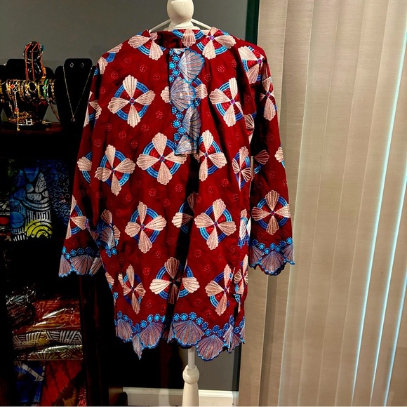 VTG African Nigeria Dashiki Kaftan Top Shirt and Pant Men - Picture 10 of 10